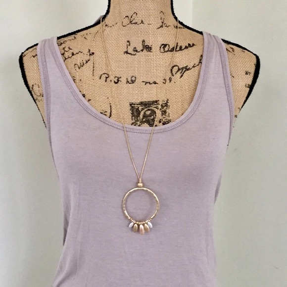 Golden Silver long necklace. OS new - Picture 2 of 2